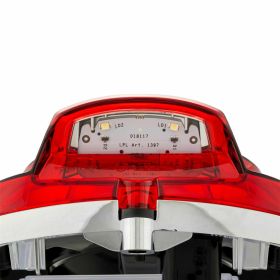 Fanale posteriore PIAGGIO LED rosso cromo omologazione europea