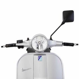 PIAGGIO quadratischer Spiegel 92x92 mm schwarz mit 175 mm Stange europäische Zulassung