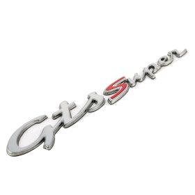 Super Piaggio Hood Badge Chrome/Red Adhesive