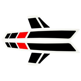 Kit decorativo PIAGGIO Super Sport carena laterale nera