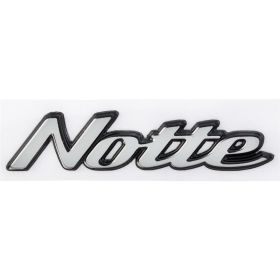 Nachtplatte PIAGGIO 75x25 mm schwarz mit selbstklebender Montage