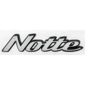 Plaque de nuit PIAGGIO 75x25 mm noire avec montage auto-adhésif