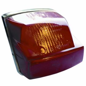 Fanale posteriore PIAGGIO rosso in vetro con portalampada e lampadine incluse