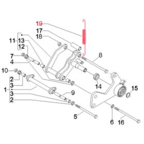 Motorrad stoßdämpfer feder PIAGGIO 599059