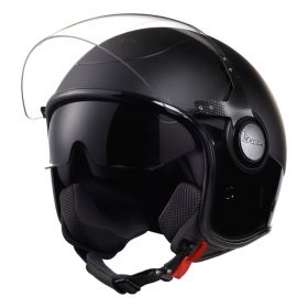 Jet Helmet PIAGGIO Vespa VJ Matt Black Glossy Black