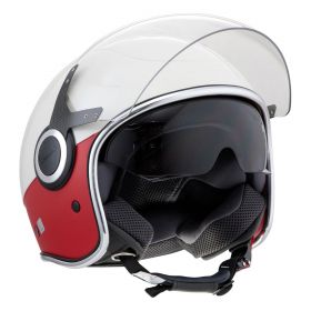 Jet Helmet PIAGGIO Vespa VJ White Red