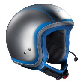 Jet Helm PIAGGIO Vespa Elettrica TECH Bluetooth Silber 791/C Blau