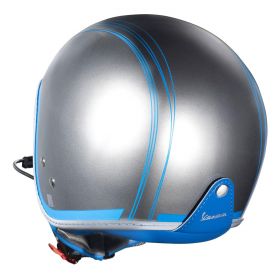 Jet Helmet PIAGGIO Vespa Elettrica TECH Bluetooth Silver 791/C Blue