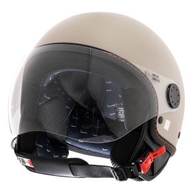 Demi Jet Helm PIAGGIO Vespa Visor 4.0 Mattes Beige Avvolgente