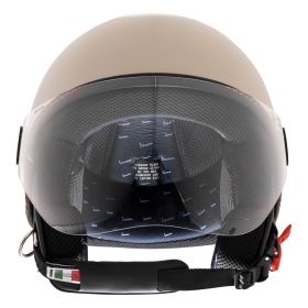 Demi Jet Helmet PIAGGIO Vespa Visor 4.0 Matt Beige Avvolgente