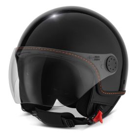 Casco Demi Jet PIAGGIO Vespa Visor 4.0 Nero Lucido