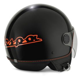 Casco Demi Jet PIAGGIO Vespa Visor 4.0 Nero Lucido