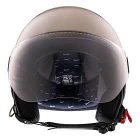 Casco Demi Jet PIAGGIO Vespa Visor 4.0 Beige Lucido Avvolgente