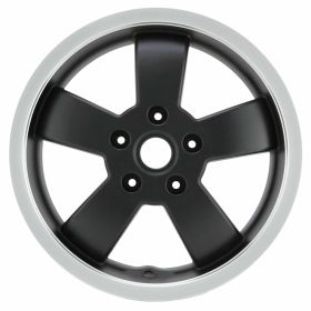PIAGGIO 12 Zoll Rad Matt Schwarz Aluminium Silberkante 5 Speichen ET 20mm