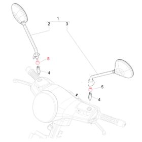 Motorrad spiegel adapter PIAGGIO 654149