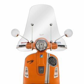 Parabrezza PIAGGIO trasparente 730x680 mm omologato materiale montaggio incluso