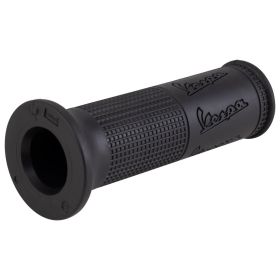 Manopola PIAGGIO destra 24 mm 120 mm nera con logo Vespa. 1 pezzo