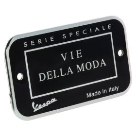 Placchetta Vie Della Moda PIAGGIO 70x40 mm da rivettare