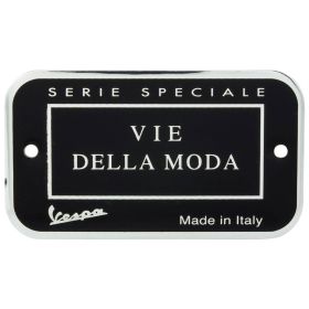 Placchetta Vie Della Moda PIAGGIO 70x40 mm da rivettare