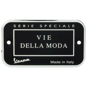Placchetta Vie Della Moda PIAGGIO 70x40 mm da rivettare