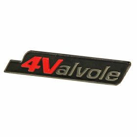 4Ventile Typenschild 80x13 mm schwarz/rot/anthrazit mit selbstklebender Montage