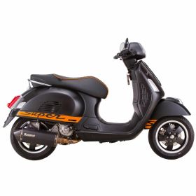 PIAGGIO orange Aufkleber-Set für Verkleidung und Kotflügel 4 Teile mit schwarzer Schrift