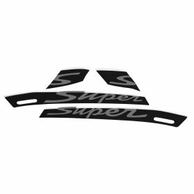 PIAGGIO Aufkleber Dekorative Verkleidung und Kotflügel Set Schwarz 4 Teile