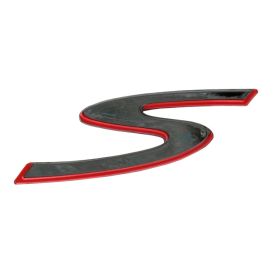 Schildabzeichen PIAGGIO 75x25 mm anthrazit/rot selbstklebend
