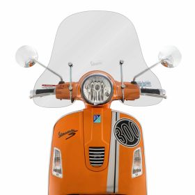 Parabrezza PIAGGIO 350mm chiaro omologato con materiale per montaggio 680mm