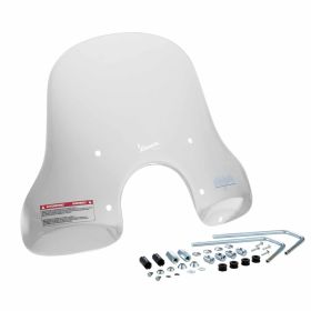 Parabrezza PIAGGIO 350mm chiaro omologato con materiale per montaggio 680mm