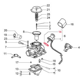 PIAGGIO automatische Startermontageplatte für KEIHIN CVK 125/150/200 Vergaser