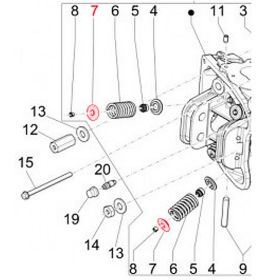 PIAGGIO PI828396 SNODO MOLLA VALVOLA