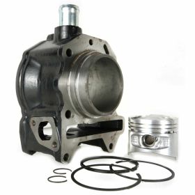 Kit PIAGGIO 125cc cilindro ghisa 57mm pistone 2 anelli spinotto 15mm senza testa