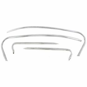Matte Aluminium Dekorleisten für Motorhaube und Kotflügel 4 Stück