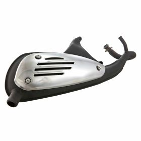 Tube d'échappement PIAGGIO en acier avec protection thermique homologué Euro 2