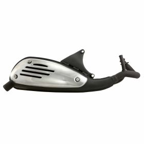 Tube d'échappement PIAGGIO en acier avec protection thermique homologué Euro 2