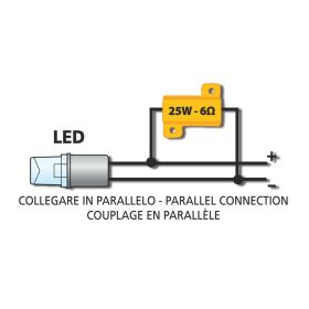 Lampa Pilot Widerstand Zementiert 6 OHM 25W