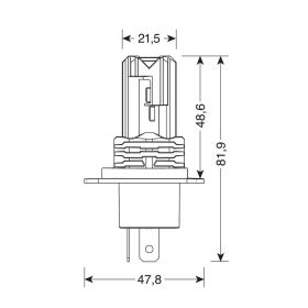 LED Conversion Kit Pilot Halo Series 10 H4 20W 9/32V P43t 2pcs