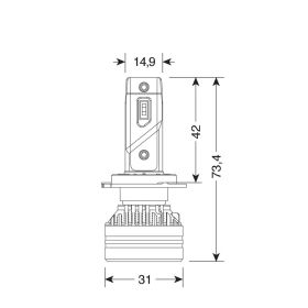 LED Conversion Kit Pilot Halo Series 9 H7 45W 9/32V PX26d 2pcs