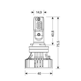 LED Conversion Kit Pilot Halo Series 7 H8-H9-H11-H16 36W 9/32V PGJ19-X 2pcs