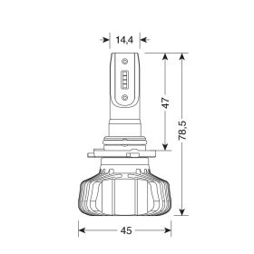 LED Conversion Kit Pilot Halo Series 5 H10-HB3 9009/32V P20d 2 pcs