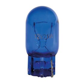 Blue Dyed Glass Pilot Lamp with glass base 21W 12V W3X16d 2pcs