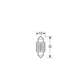 LED Pilot Lamp Series 10/3V 10 SMD x 1 chip 12x31 mm SV8.5-8 White