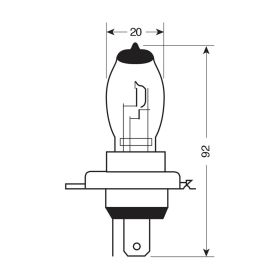 Pilot Xenium Race H4 Halogenlampe 60/55W 12V P43t 2 Stück