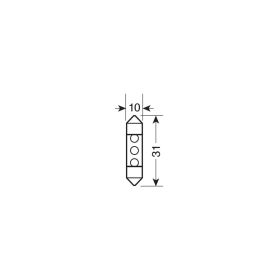 12V FESTOON LAMP 3 LED - 10X31 MM - SV8,5-8 - 2 PCS- D/BLISTER - WHITE PILOT