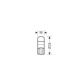 LED Pilot Lamp Series 10/32V SMD x 1 chip T10 W2.1x9.5d 20 pieces White
