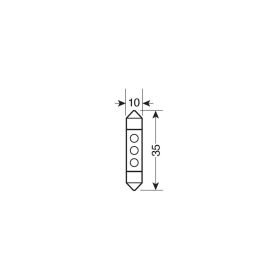 12V FESTOON LAMP 3 LED - (C5W) - 10X35 MM - SV8,5-8 - 2 PCS- D/BLISTER - BLUE