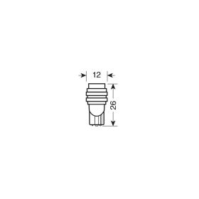 Hyper-Led 3 Pilot Lamp 12V 1 SMD x 3 chips T10 W2.1x9.5d 2 pcs White