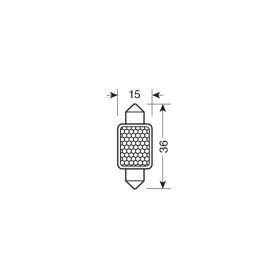 Pilot LED Lamp Series 12V 27 SMD x 1 chips 15x35 mm SV8.5-8 White