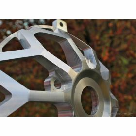 Adattatore PLC in alluminio CNC argento per mozzo anteriore